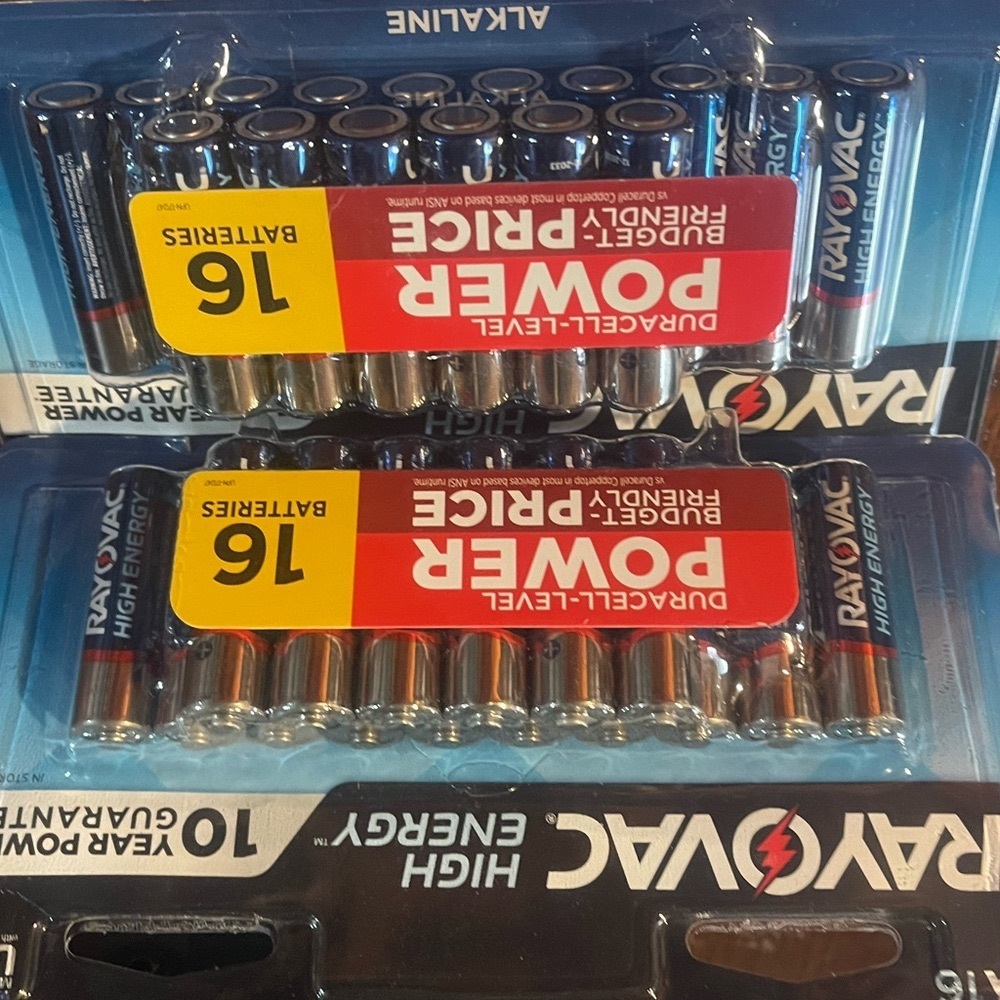 2-PACK Rayovac High Energy Alkaline AA Batteries 16 Pack X2=32 NEW
